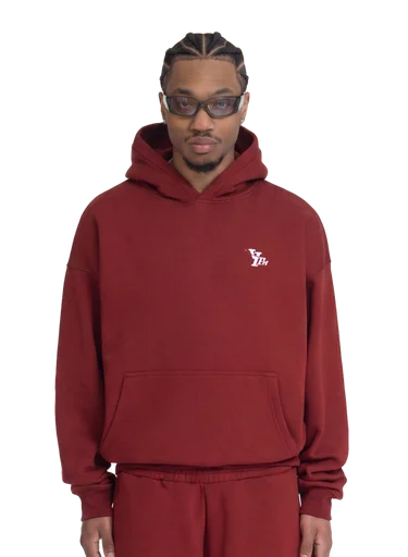 Yfm Deep Red Hoodie