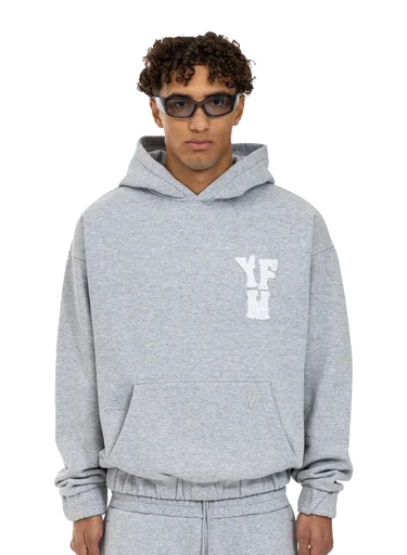 Yfm Grey Melange Hoodie